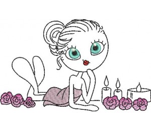 Stickdatei - Beauty Girls - Kerzen